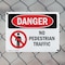 Signmission No Pedestrian Traffic Danger Sign, Plastic, 10in W x 7in L, 2PK OS-2PACK-DS-P-710-L-1468 - alternate 4